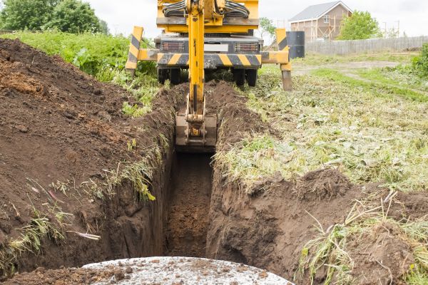 Drainage Trench Installation in Asheville