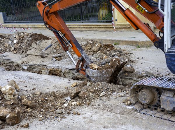 Gas Line Excavation in Asheville